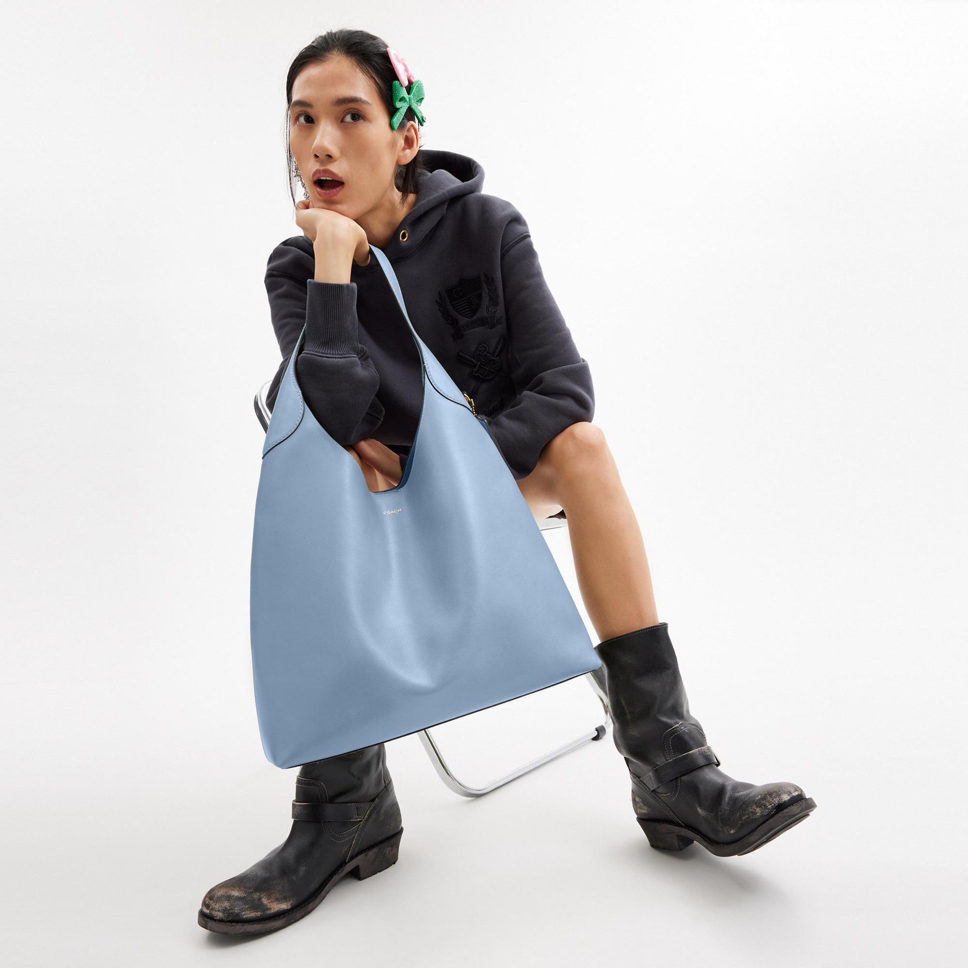 CU044-Brooklyn Shoulder Bag 39-B4/Bluebell