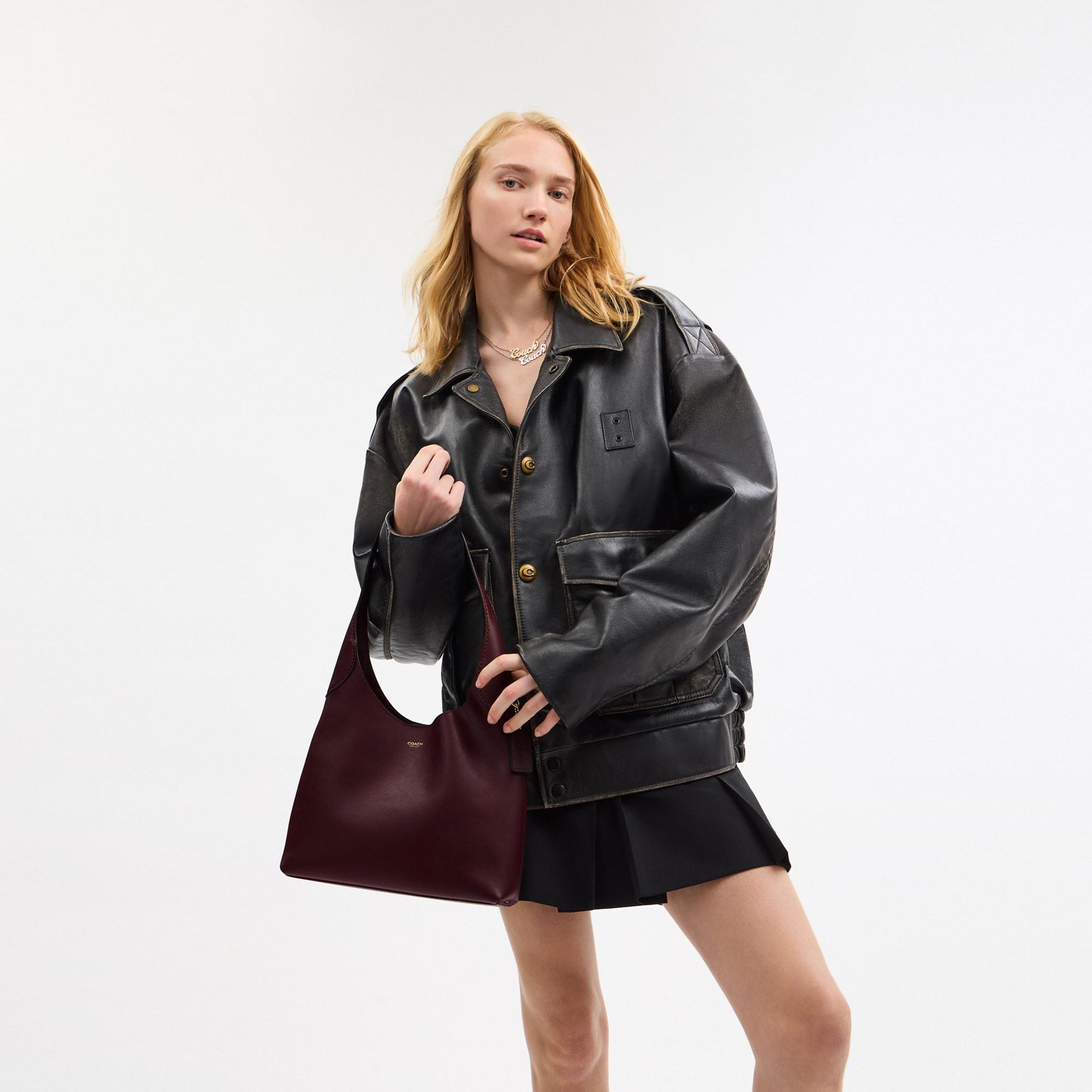 CU068-Brooklyn Shoulder Bag 28-B4/Merlot