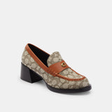 CU226-Natalie Loafer In Signature Textile Jacquard-Cocoa/Burnished Amber