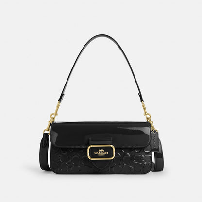CV399-Morgan Shoulder Bag In Signature Leather-Im/Black