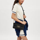 CV399-Morgan Shoulder Bag In Signature Leather-Im/Black