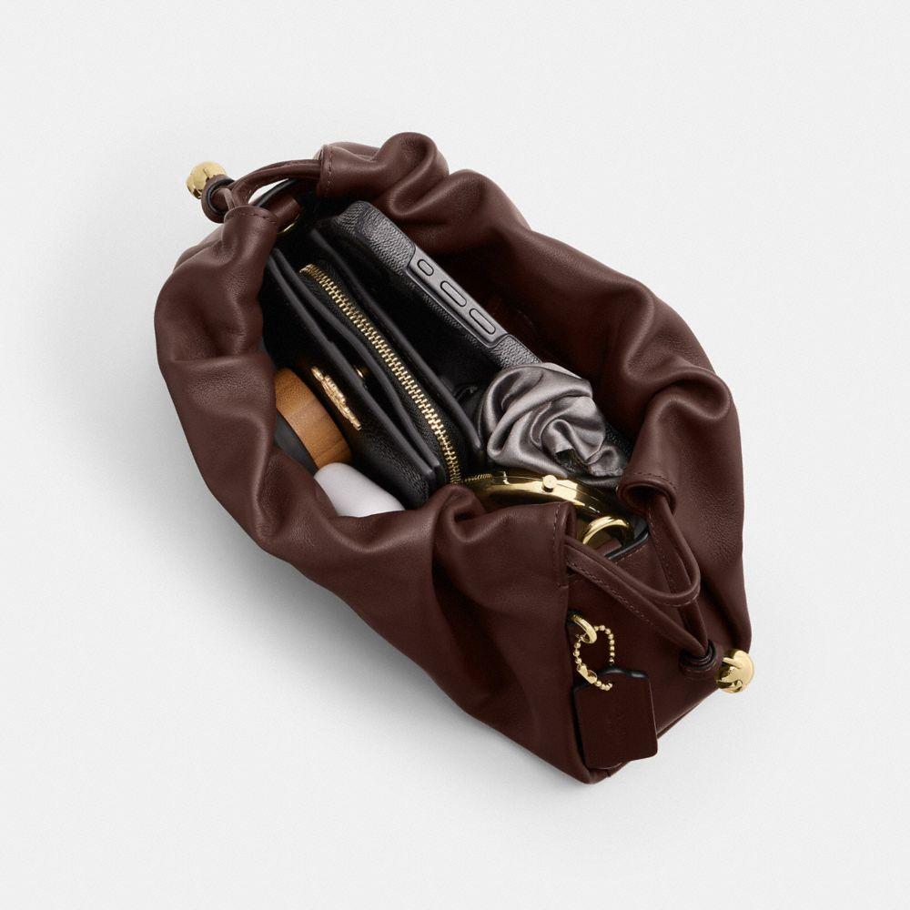 CV529-Faye Shoulder Bag with Ruching-Im/Maple