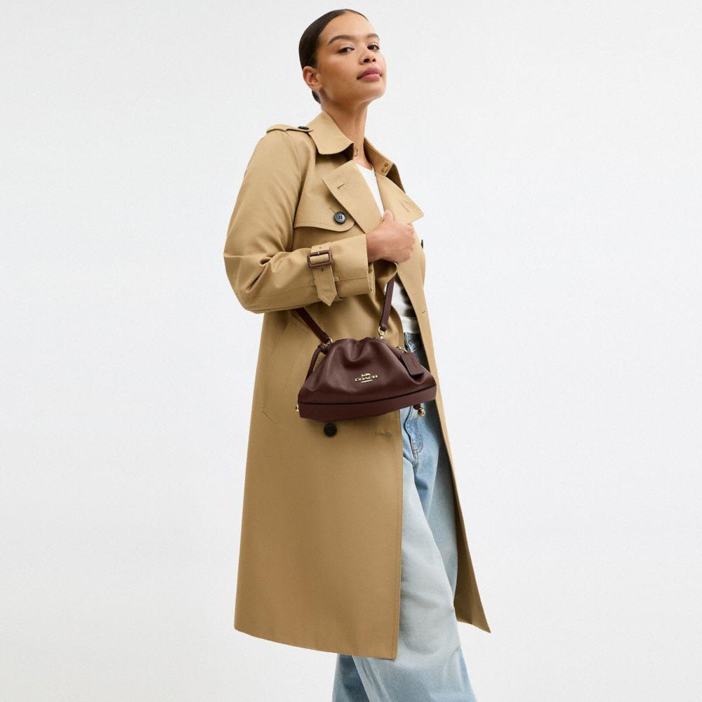 CV529-Faye Shoulder Bag with Ruching-Im/Maple