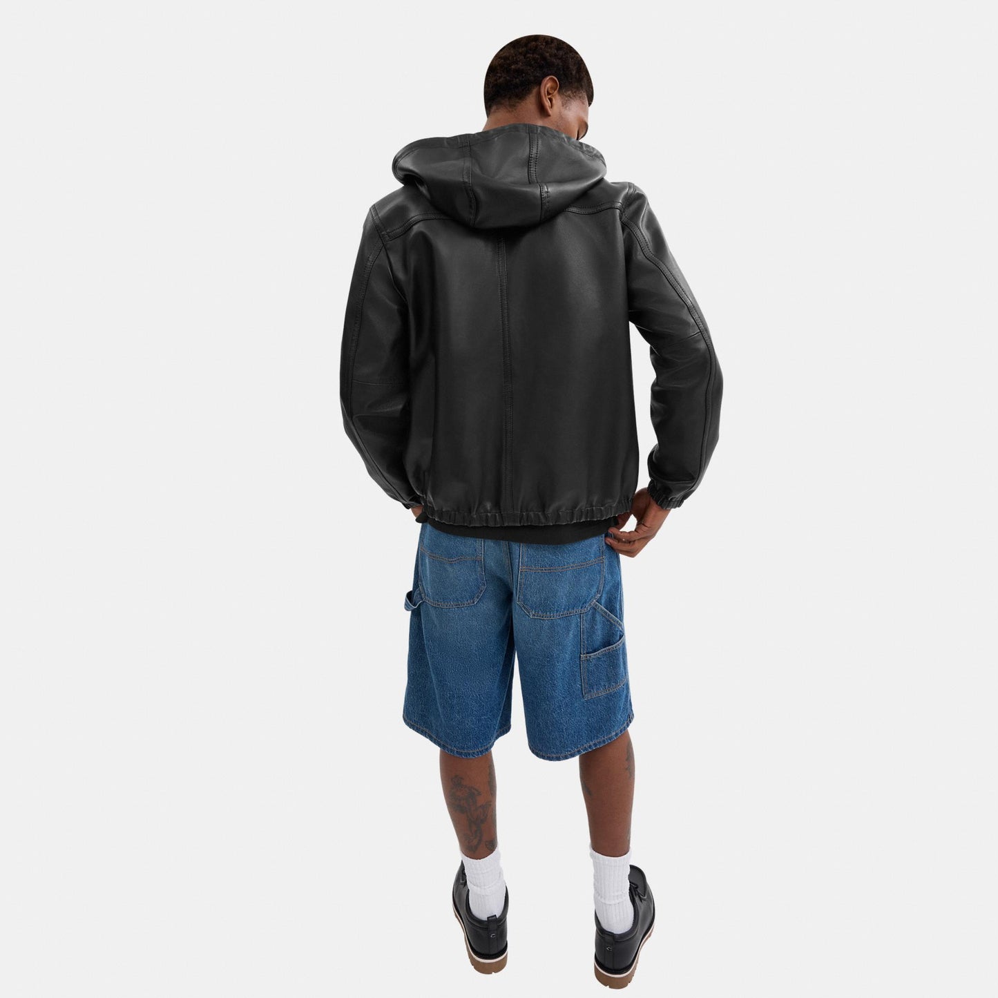 CV534-Reversible Leather Trainer-Black/Charcoal