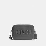 CV931-Charter Crossbody Bag 24 With Coach Graphic-Charcoal