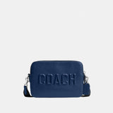 CV931-Charter Crossbody Bag 24 With Coach Graphic-Deep Blue