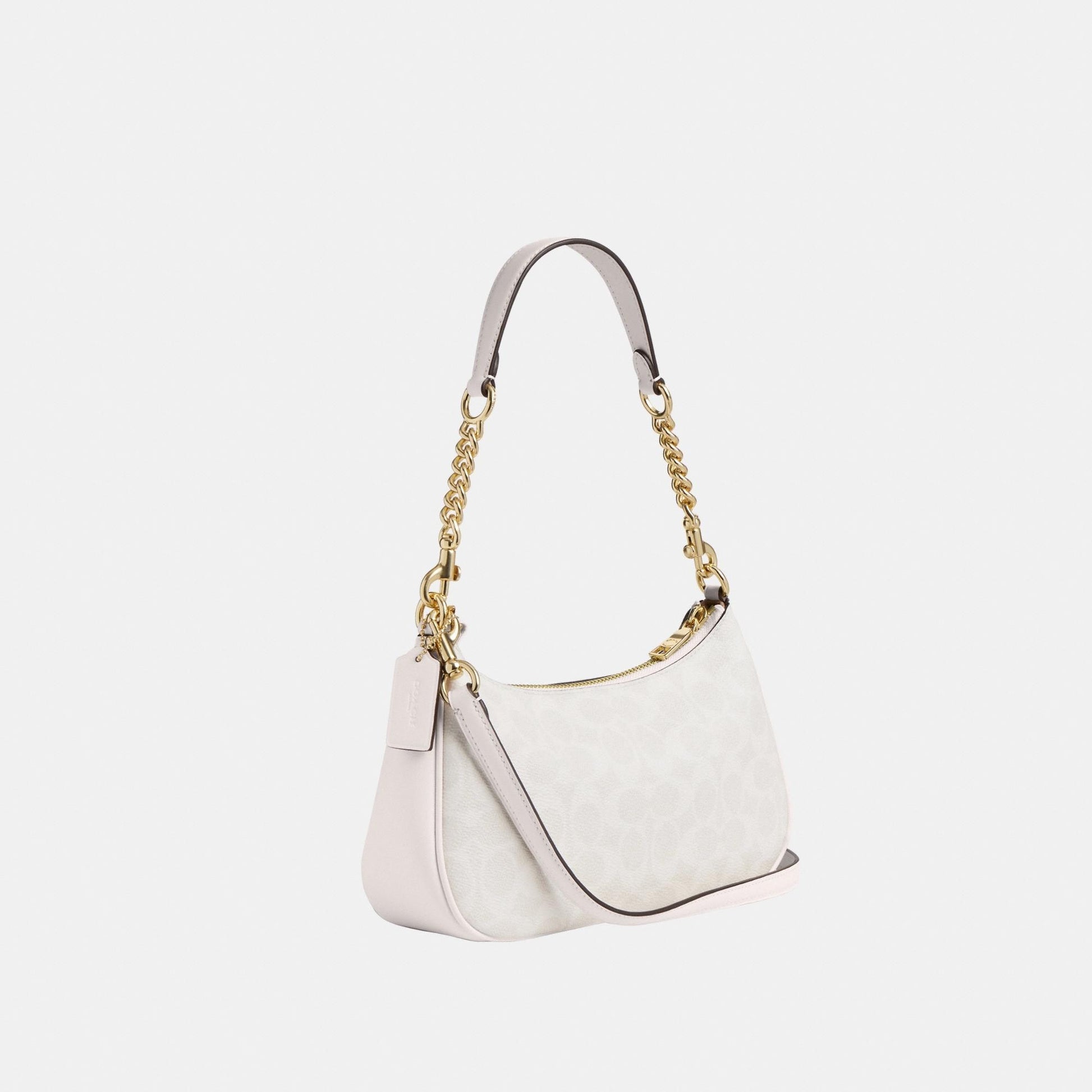 CV933-Teri Shoulder Bag In Signature Canvas-Im/White/Chalk