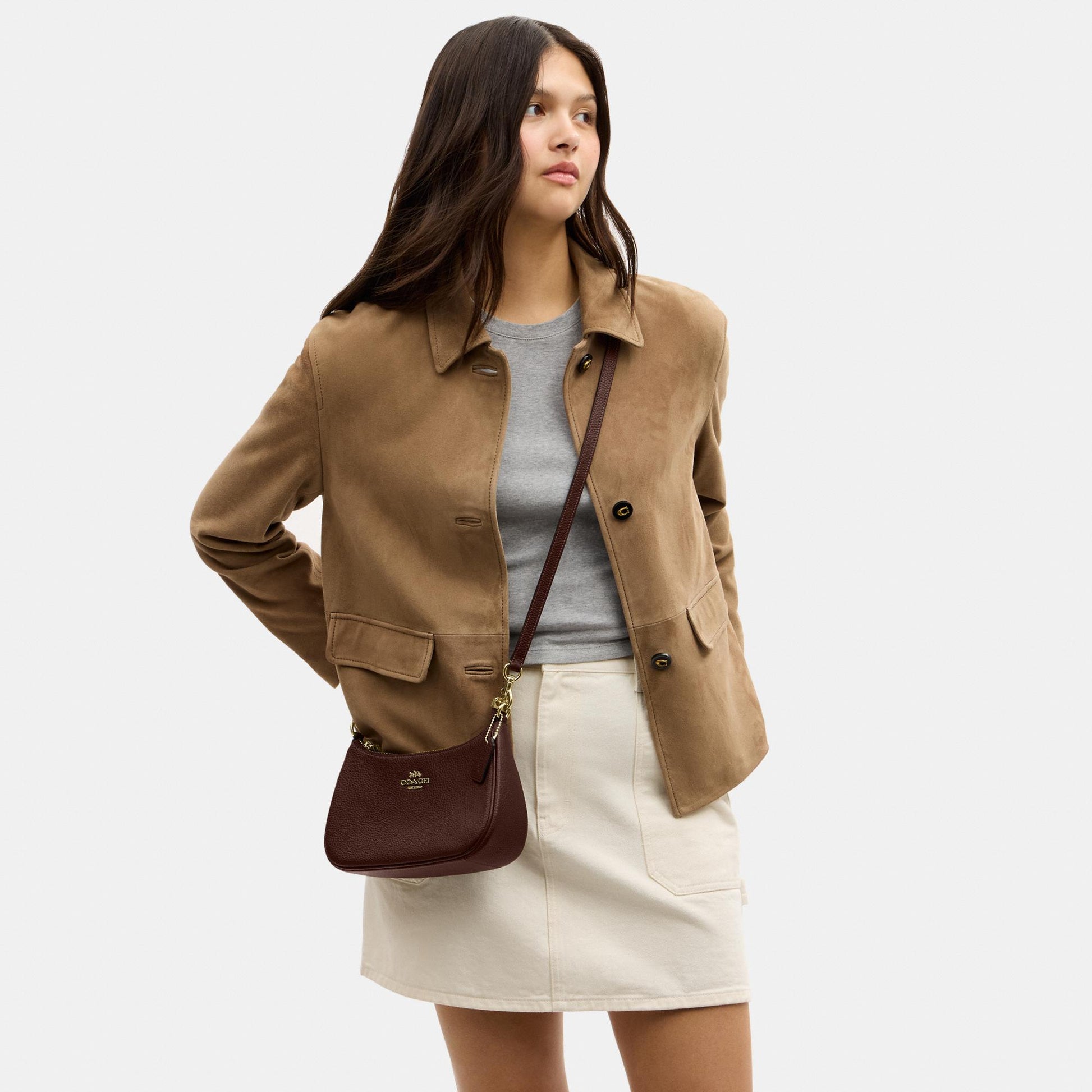 CV934-Teri Shoulder Bag-Im/Maple