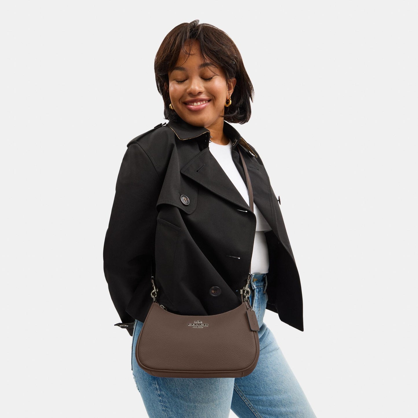 CV934-Teri Shoulder Bag-Qb/Dark Stone