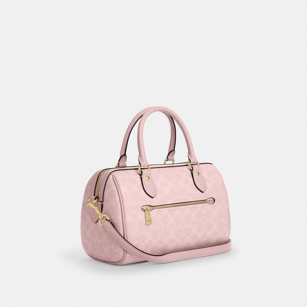 CV961-Rowan Satchel Bag in Signature Canvas-Im/Powder Pink