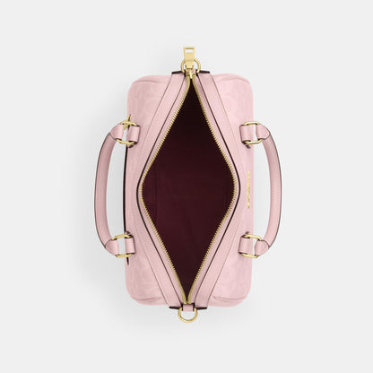 CV961-Rowan Satchel Bag in Signature Canvas-Im/Powder Pink