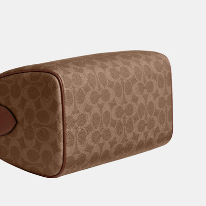 CV961-Rowan Satchel Bag in Signature Canvas-Im/Tan/Brown