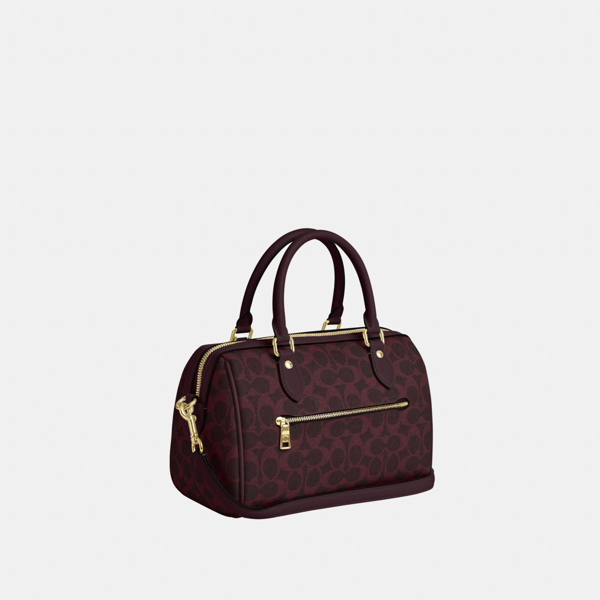 CV961-Rowan Satchel Bag in Signature Canvas-Im/Black Currant Multi