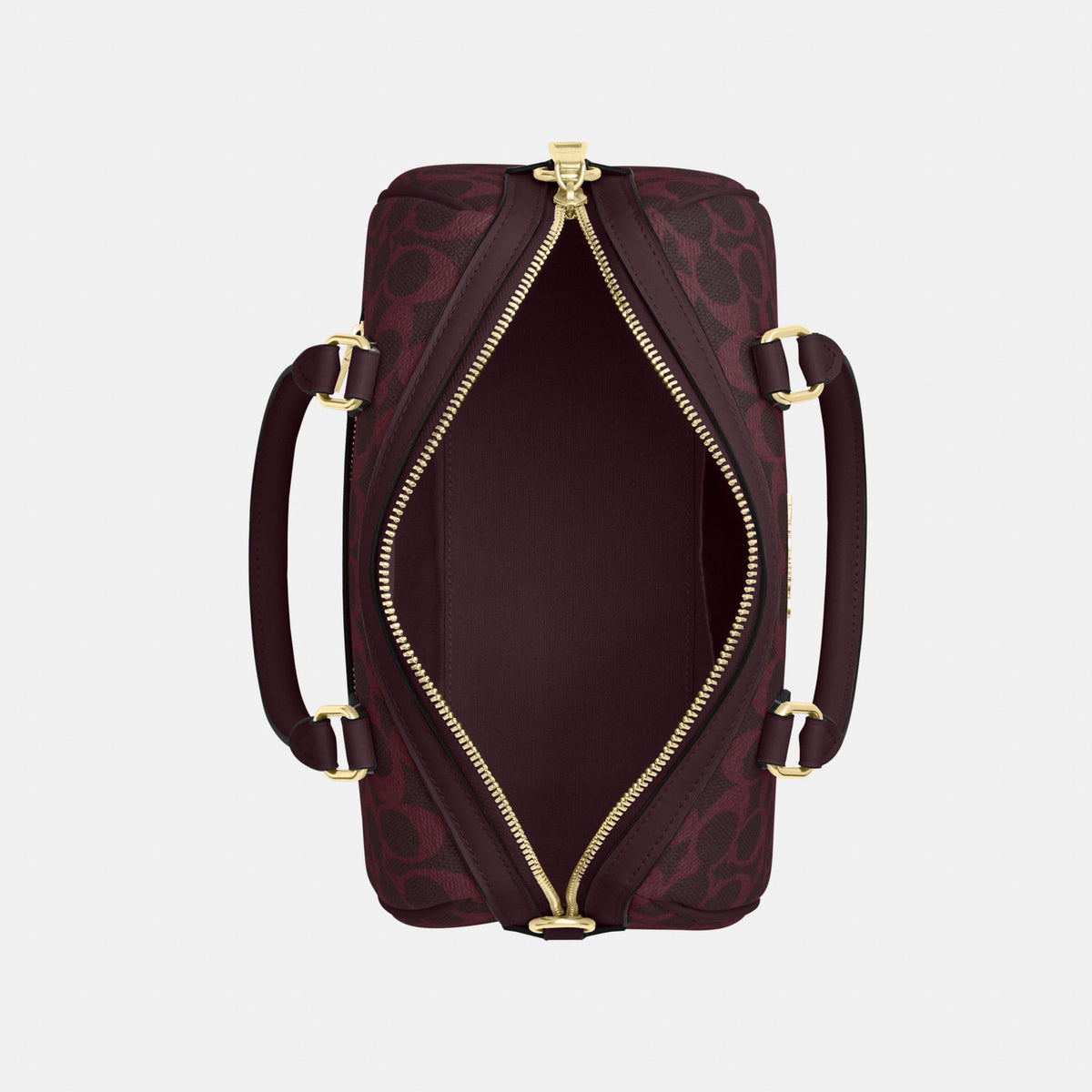 CV961-Rowan Satchel Bag in Signature Canvas-Im/Black Currant Multi