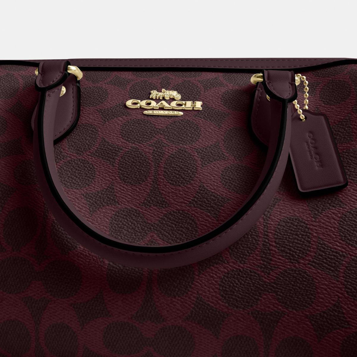 CV961-Rowan Satchel Bag in Signature Canvas-Im/Black Currant Multi