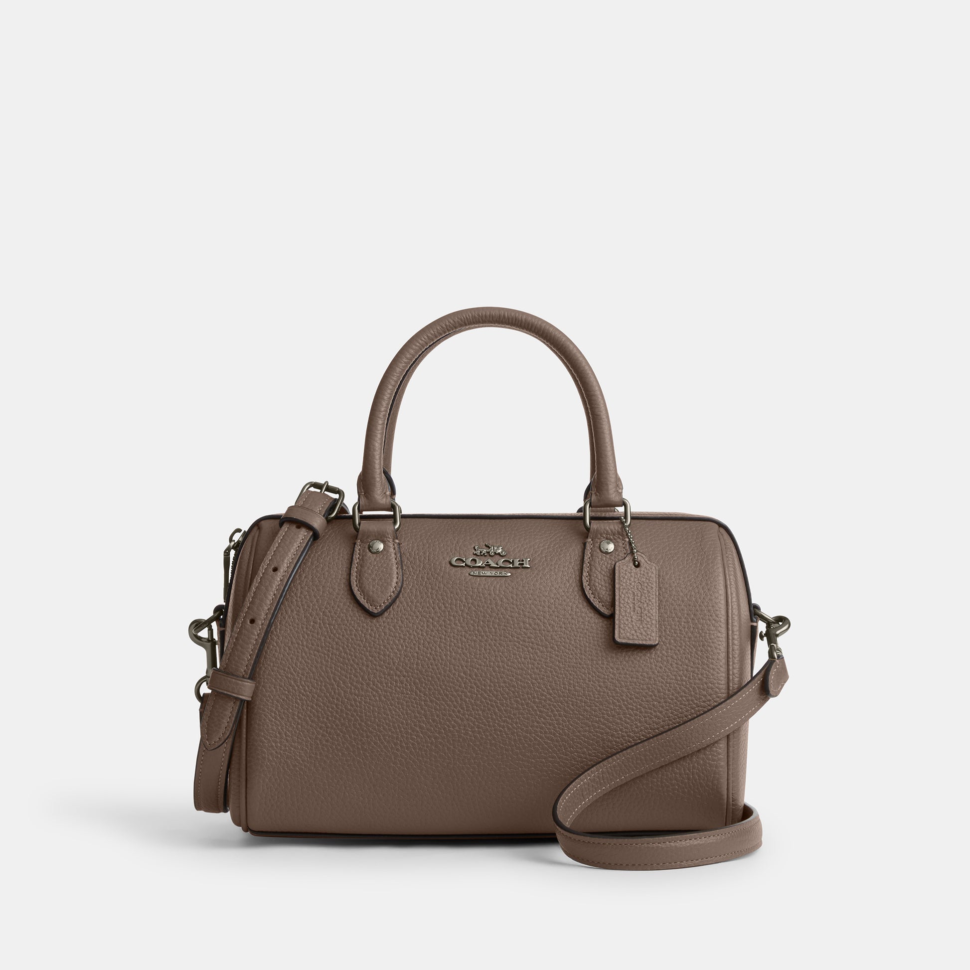 CV962-Rowan Satchel Bag-Qb/Dark Stone