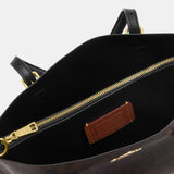 CV965-Mollie Tote Bag 25 In Signature Canvas-Im/Walnut/Black