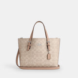 CV965-Mollie Tote Bag 25 In Signature Canvas-Sv/Sand/Taupe