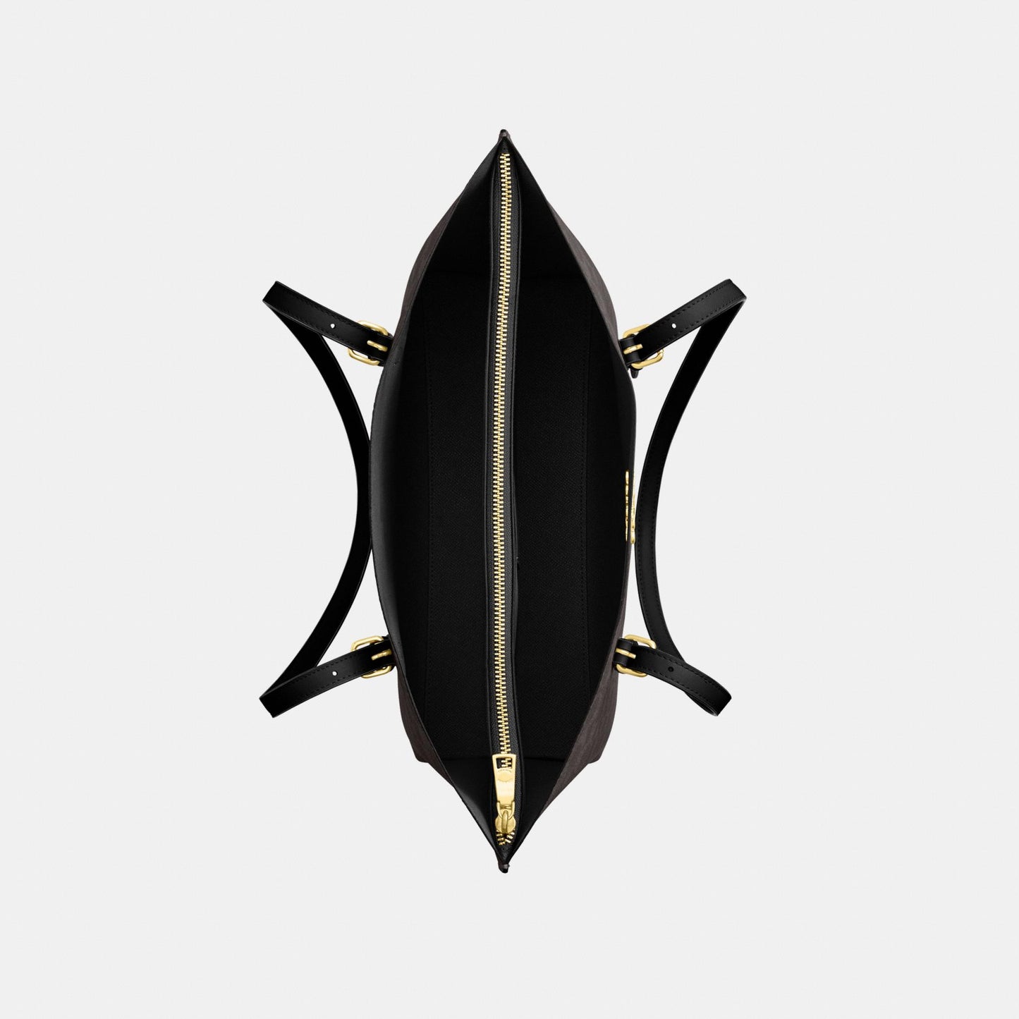 CV967-Mollie Tote Bag in Signature Canvas-Im/Walnut/Black