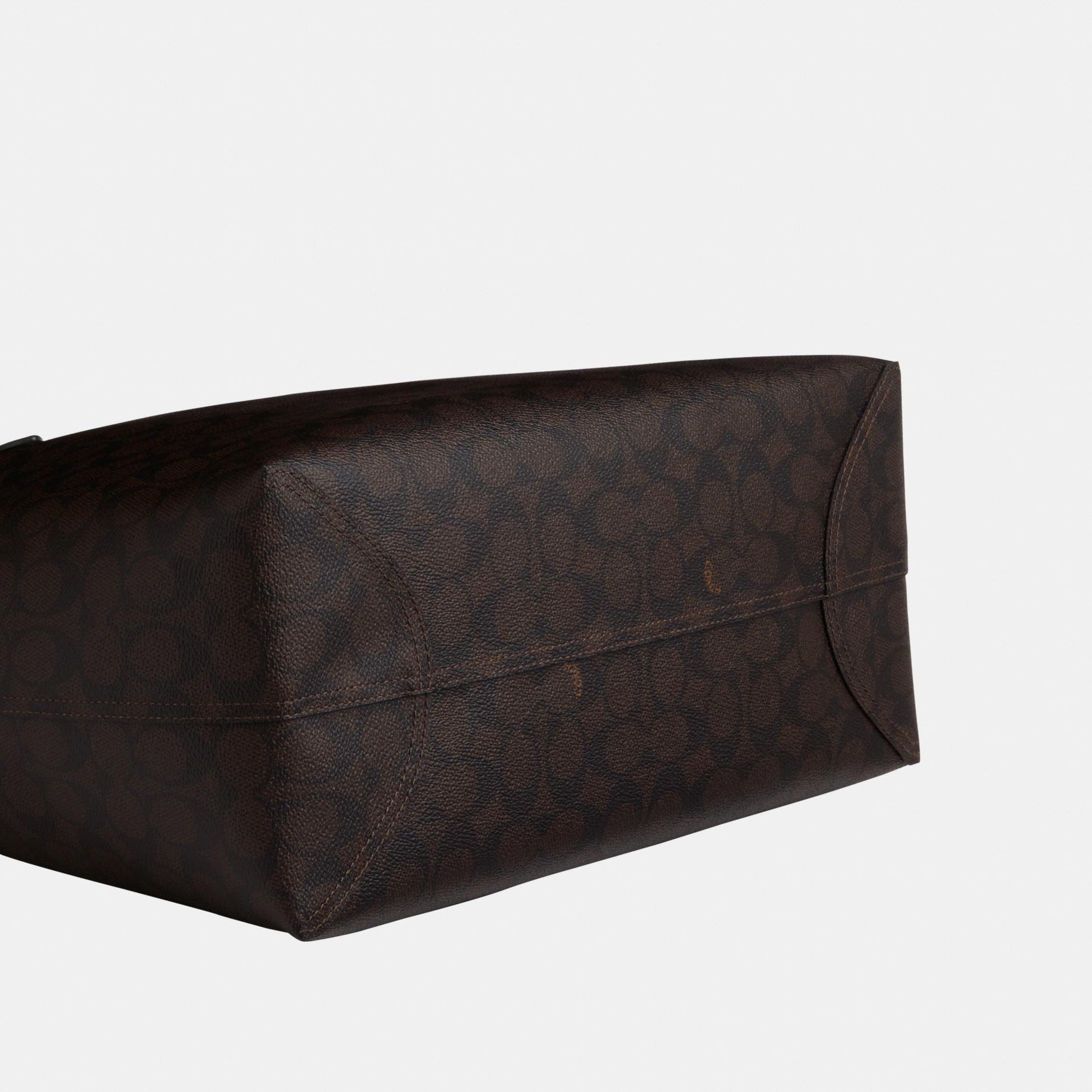 CV976-City Tote Bag in Signature Canvas-Im/Walnut/Black