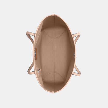 CV976-City Tote Bag In Signature Canvas-Sv/Sand/Taupe