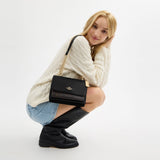 CV978-KLARE CROSSBODY BAG IN SIGNATURE CANVAS-IM/Walnut/Black