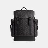 cv987-Hitch Backpack With Horse And Carriage Print-Charcoal