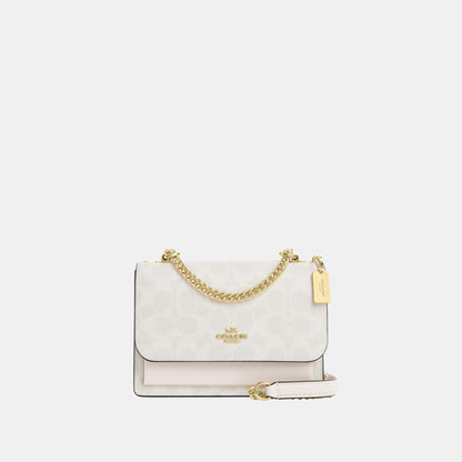 CW206-Mini Klare Crossbody Bag in Signature Canvas-Im/White/Chalk