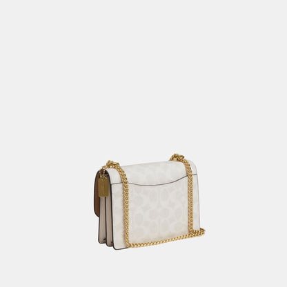CW206-Mini Klare Crossbody Bag in Signature Canvas-Im/White/Chalk