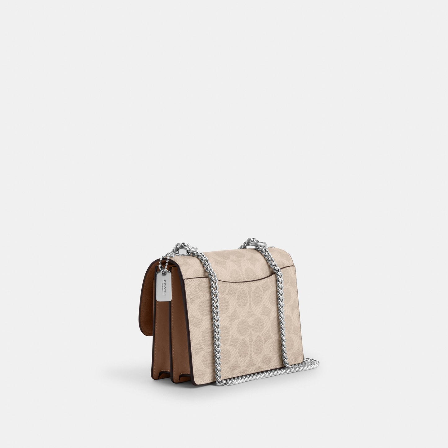CW206-Mini Klare Crossbody Bag in Signature Canvas-Sv/Sand/Taupe