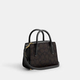 CW304-Andrea Mini Carryall Bag In Signature Canvas-Im/Walnut/Black