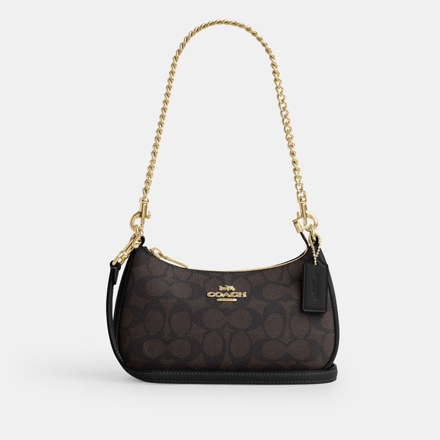 CW323-Teri Mini Crossbody Bag in Signature Canvas-Im/Walnut/Black