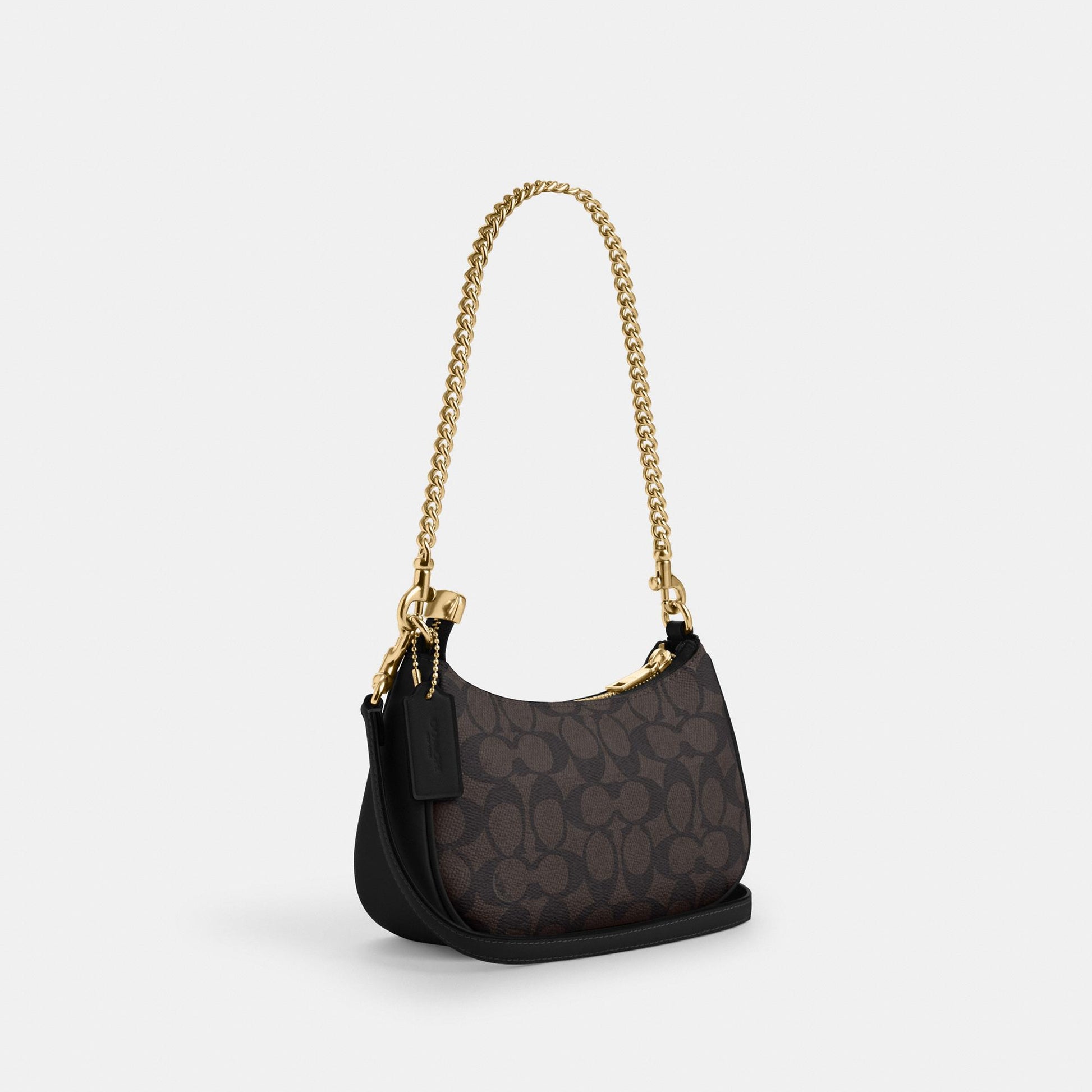 CW323-Teri Mini Crossbody Bag in Signature Canvas-Im/Walnut/Black