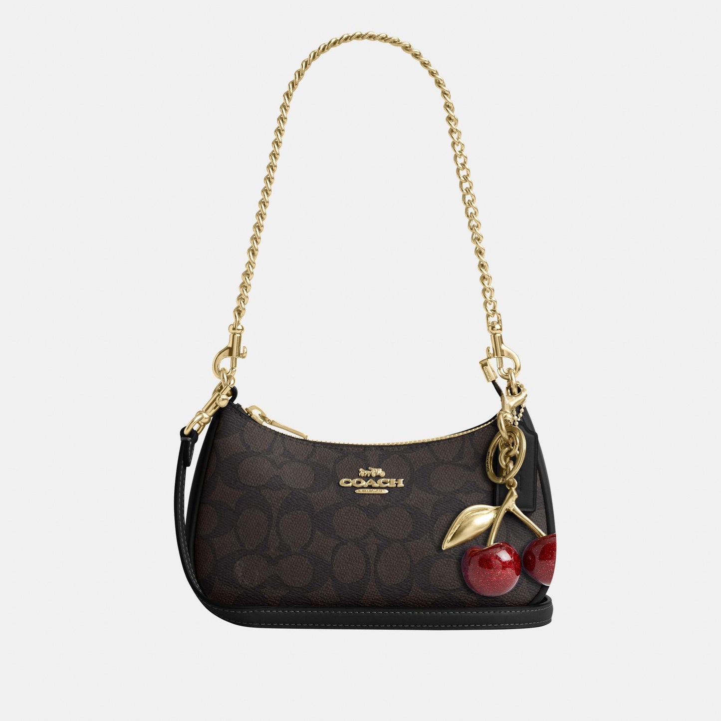 CW323-Teri Mini Crossbody Bag in Signature Canvas-Im/Walnut/Black