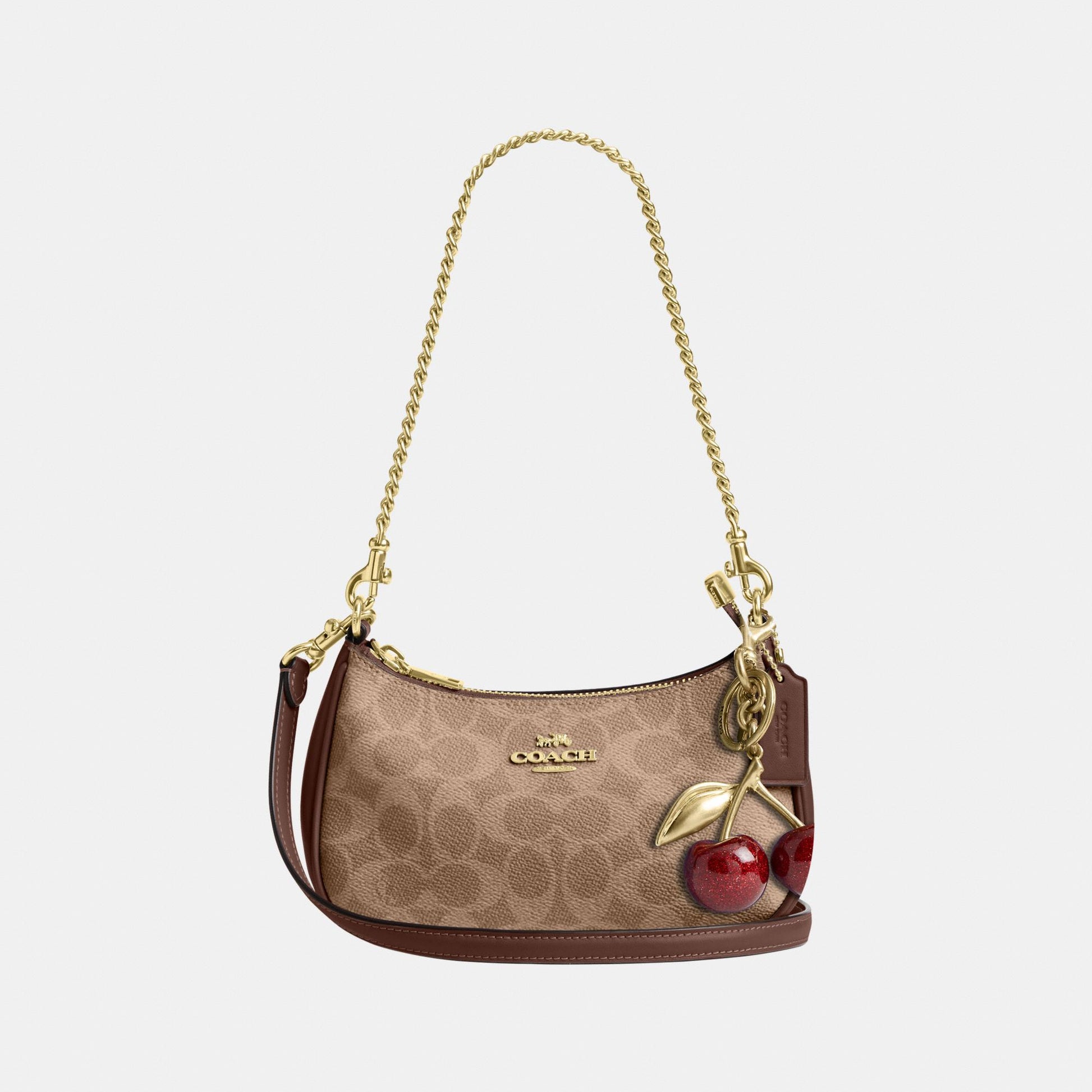 CW323-Teri Mini Crossbody Bag in Signature Canvas-Im/Tan/Brown