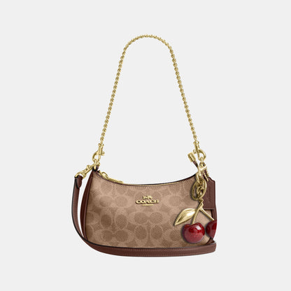 CW323-Teri Mini Crossbody Bag in Signature Canvas-Im/Tan/Brown