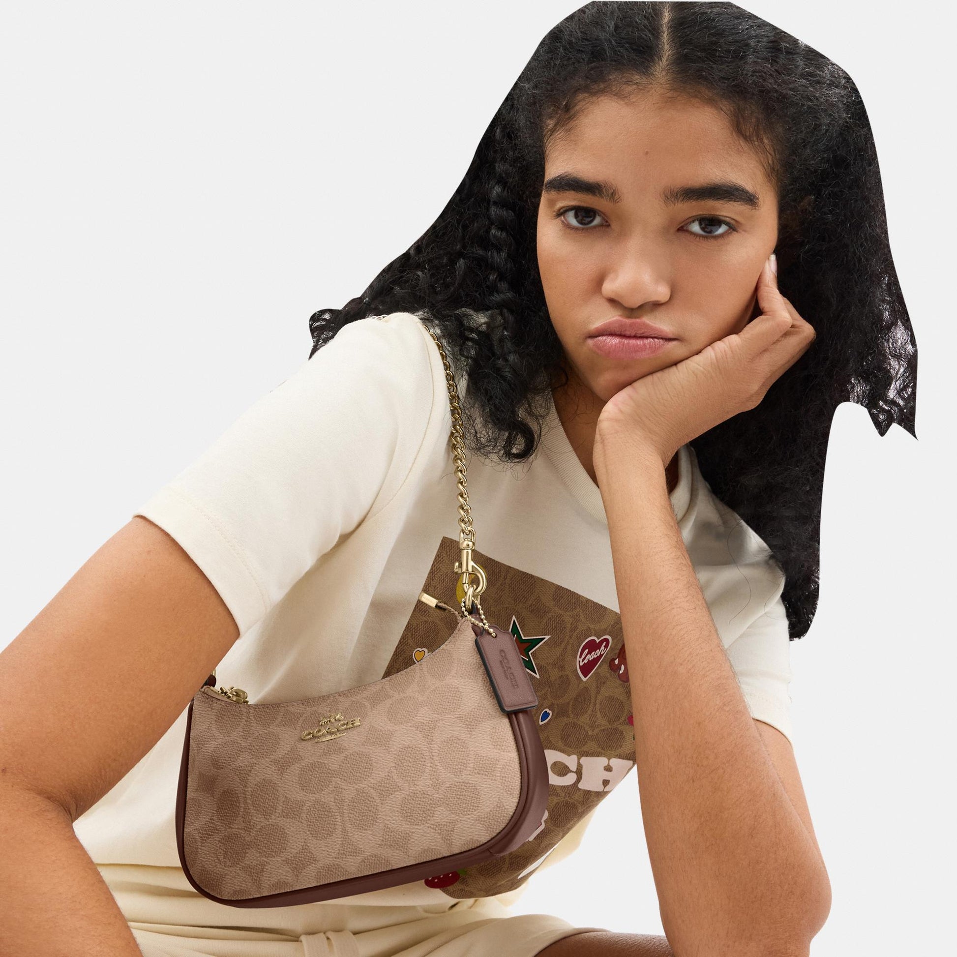 CW323-Teri Mini Crossbody Bag in Signature Canvas-Im/Tan/Brown