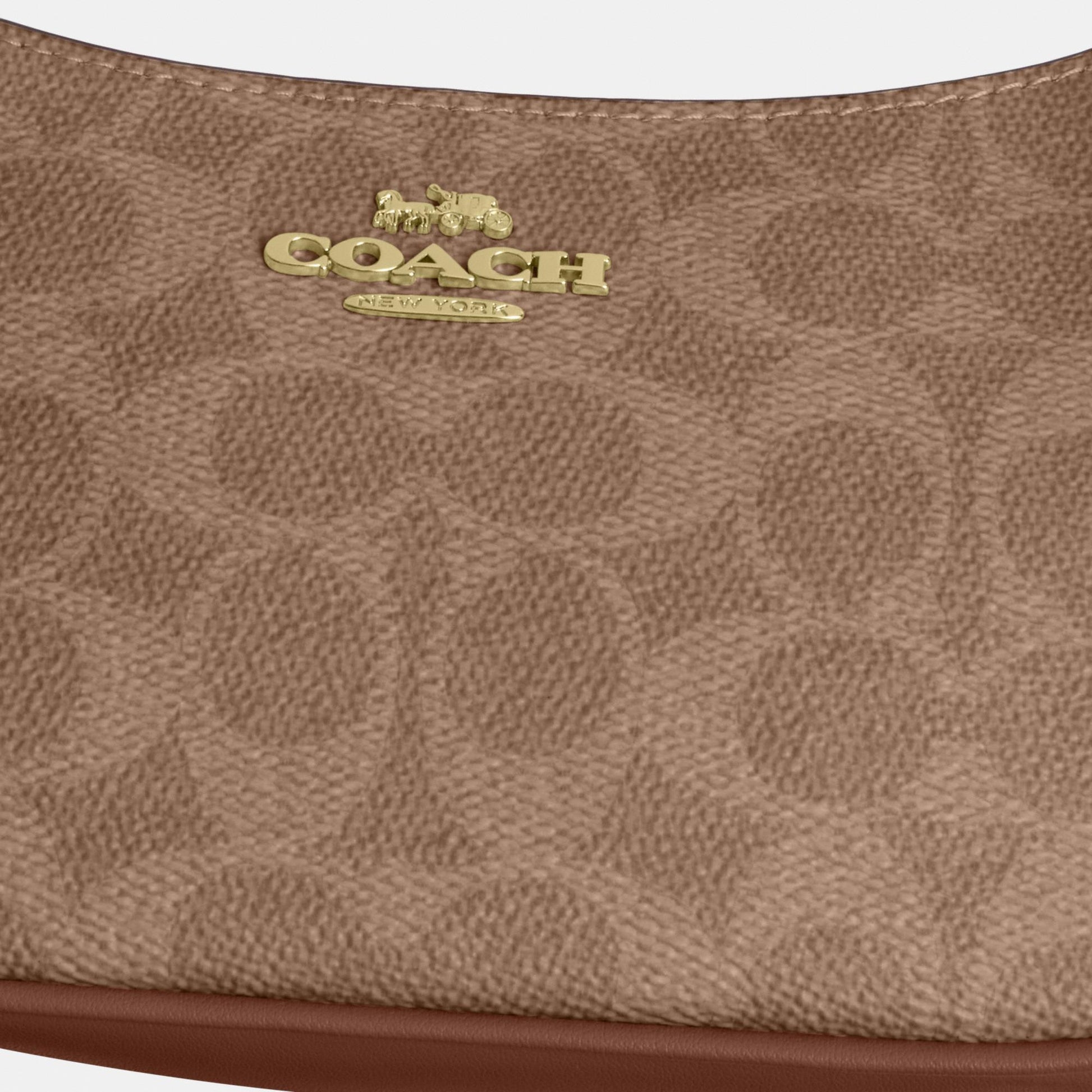 CW323-Teri Mini Crossbody Bag in Signature Canvas-Im/Tan/Brown