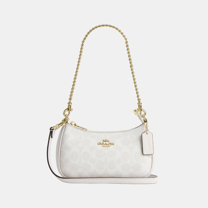CW323-Teri Mini Crossbody Bag in Signature Canvas-Im/White/Chalk