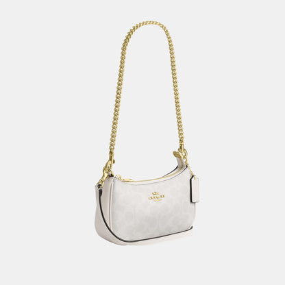 CW323-Teri Mini Crossbody Bag in Signature Canvas-Im/White/Chalk
