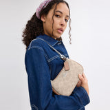 CW323-Teri Mini Crossbody Bag In Signature Canvas-Sv/Sand/Taupe