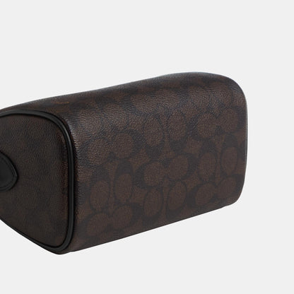 CW329-Mini Rowan Crossbody Bag in Signature Canvas-Im/Walnut/Black