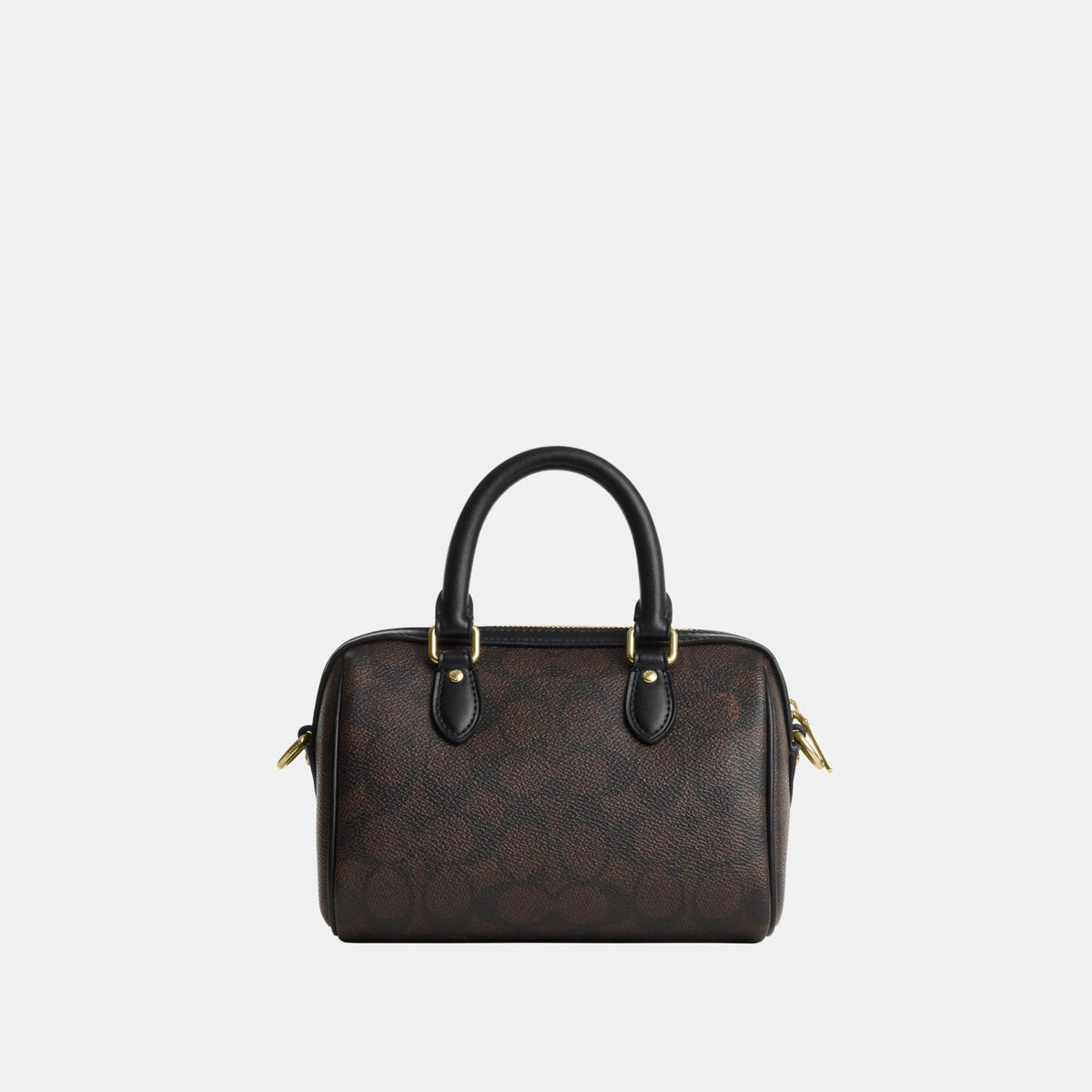 CW329-Mini Rowan Crossbody Bag in Signature Canvas-Im/Walnut/Black