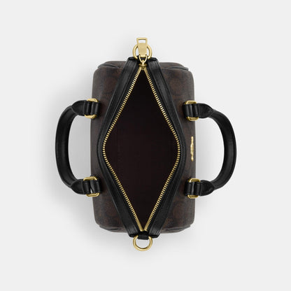 CW329-Mini Rowan Crossbody Bag in Signature Canvas-Im/Walnut/Black