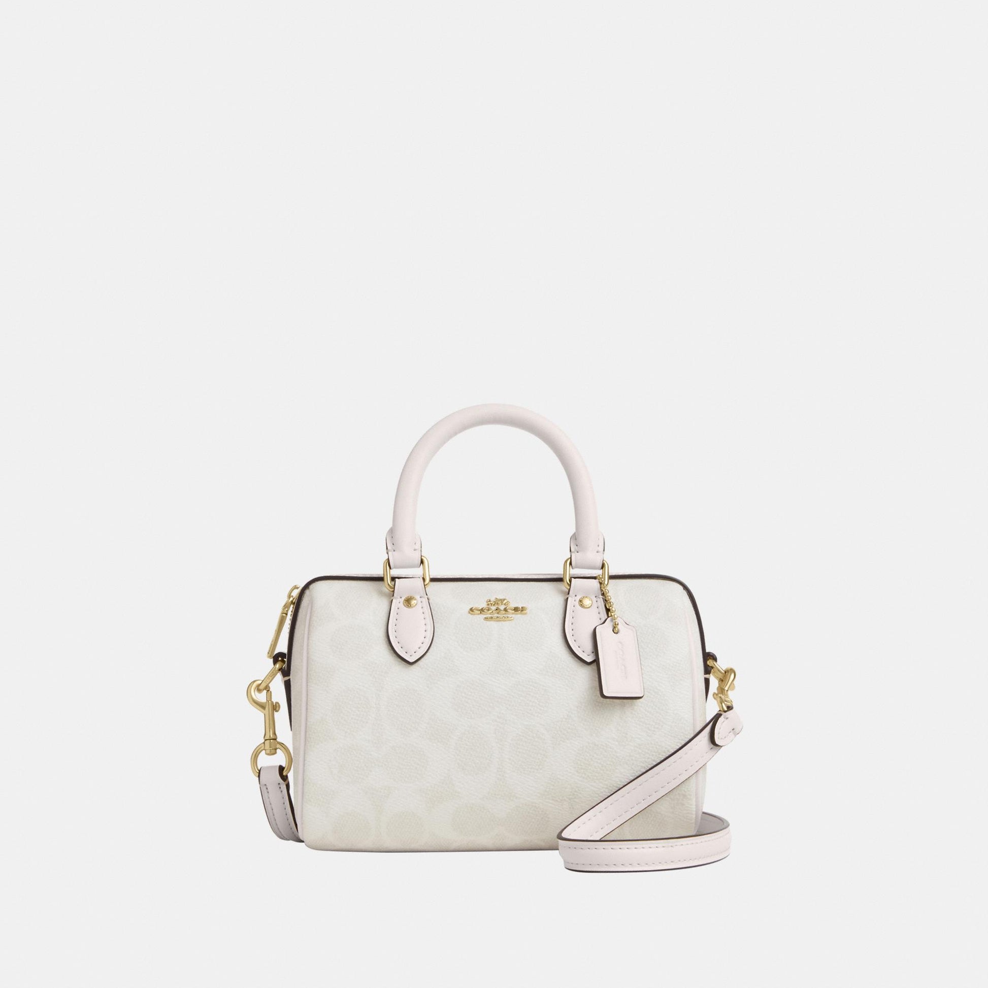 CW329-Mini Rowan Crossbody Bag in Signature Canvas-Im/White/Chalk