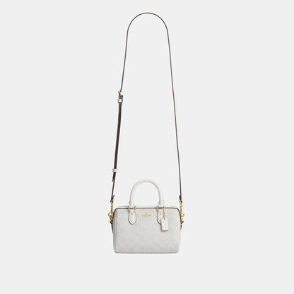 CW329-Mini Rowan Crossbody Bag in Signature Canvas-Im/White/Chalk