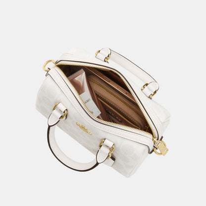 CW329-Mini Rowan Crossbody Bag in Signature Canvas-Im/White/Chalk