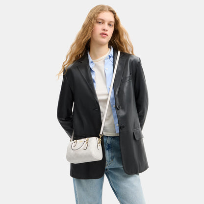 CW329-Mini Rowan Crossbody Bag in Signature Canvas-Im/White/Chalk