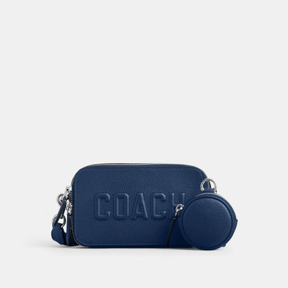 CW540-Charter Slim Crossbody With Coach Graphic-Deep Blue