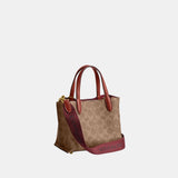 CW550-Willow Tote Bag 18 In Signature Canvas-B4/Tan Rust